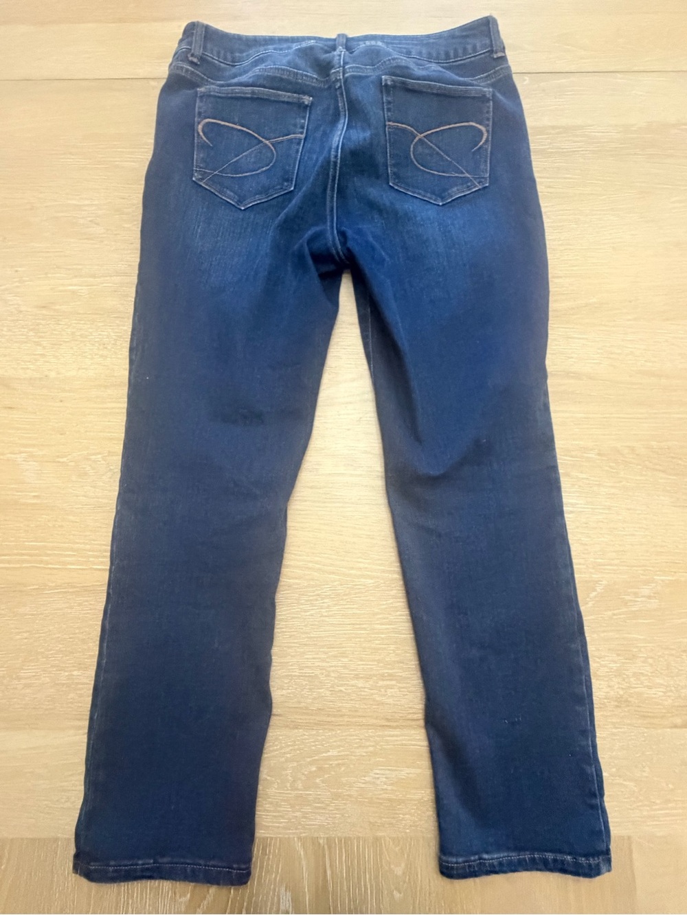 Chico’s So Slimming Size 1.5 Dark Wash Stretch Straight Leg Jeans 10/12 - Picture 5 of 6